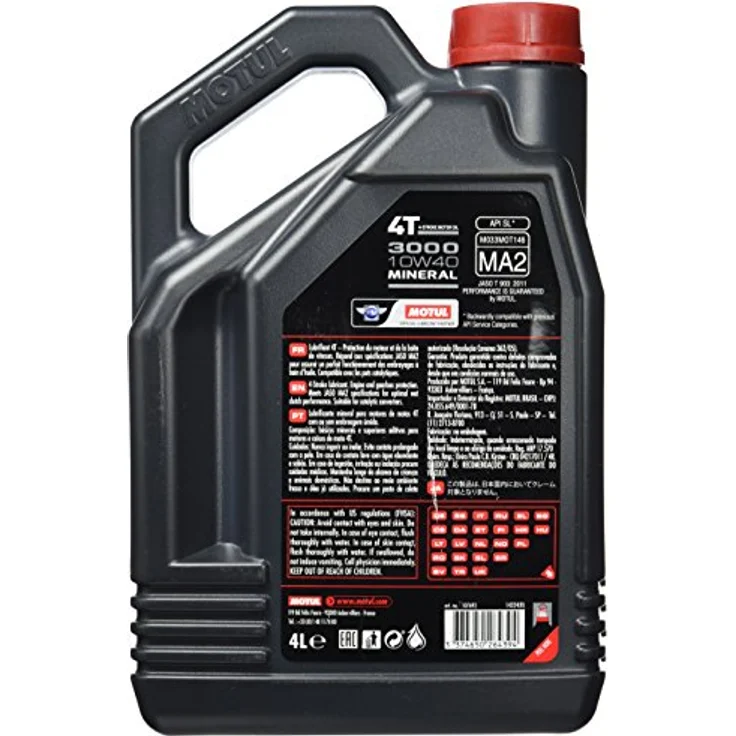 Motul 107693 3000 4T Motoröl, 10 W-40, 4 L – Bild 2