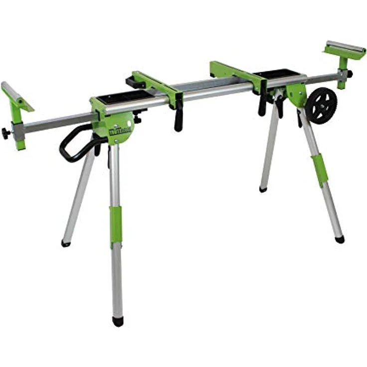TrutzHolm Untergestell für Kappsägen, mobiles Aluminium-Maschinengestell mit Trolley-Funktion, verstellbar, 150 kg Tragkraft – Bild 1