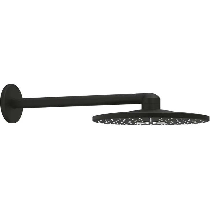 GROHE Rainshower SmartActive 310 Kopfbrauseset, Phantom Black, 2 Strahlarten, 430 mm Brausearm, ohne Rohbauset