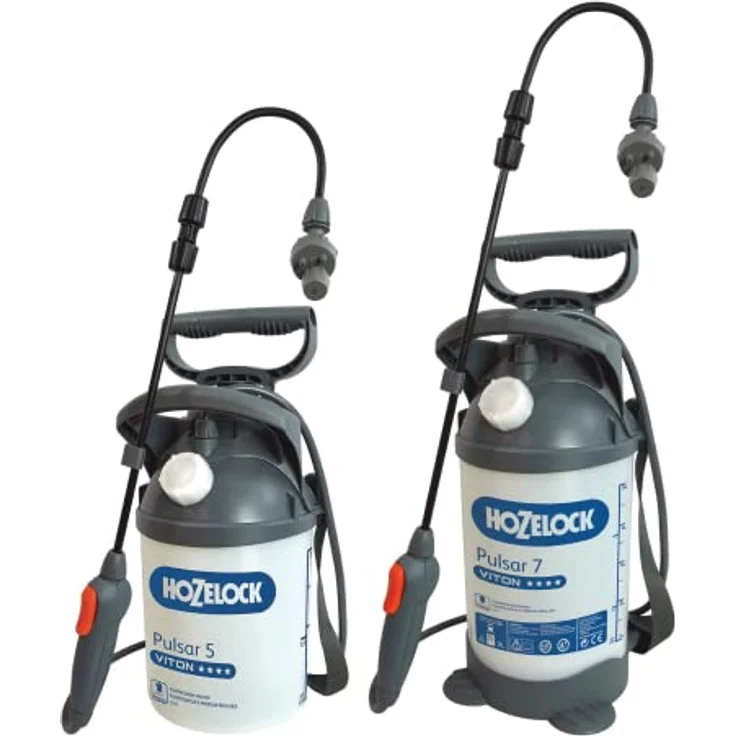 Hozelock Pulsar Viton 5311 0000, Drucksprüher 7 l mit Teflonbeschichtung, flexibler Sprühdüse und ergonomischem Griff – Bild 5