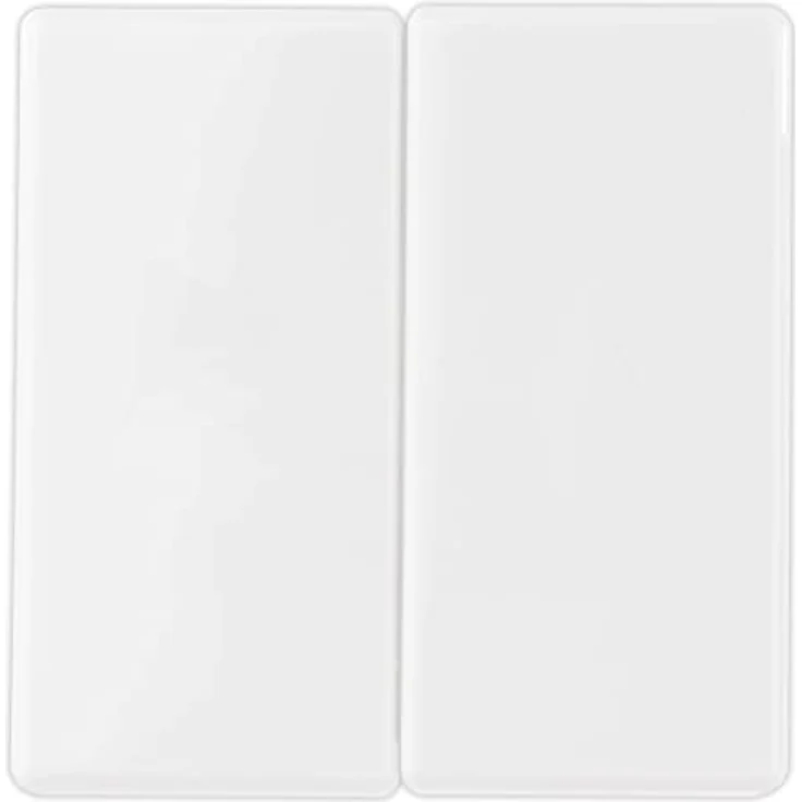 REV Quadro, Abdeckung Serienschalter/Wechsel-Wechselschalter, weiss, aus Kunststoff, 50 x 50 mm, passend für diverse Rahmen – Bild 1
