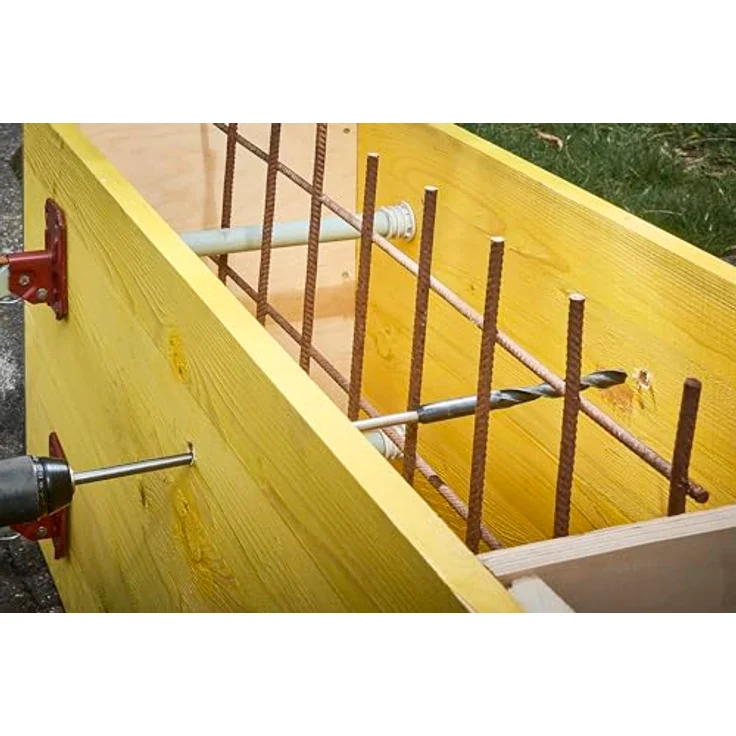 Wolfcraft Holzbohrer, 16 mm Durchmesser, 400 mm Länge, Schwarz, ideal für Betonverschalungen – Bild 3