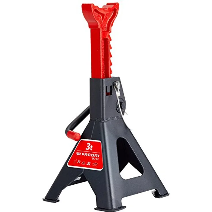 Facom Hubstrebenpaar 3T, Unterstellbock mit 3 Tonnen Tragkraft, Sicherheitsverschluss und 9 Höhenverstellungspositionen