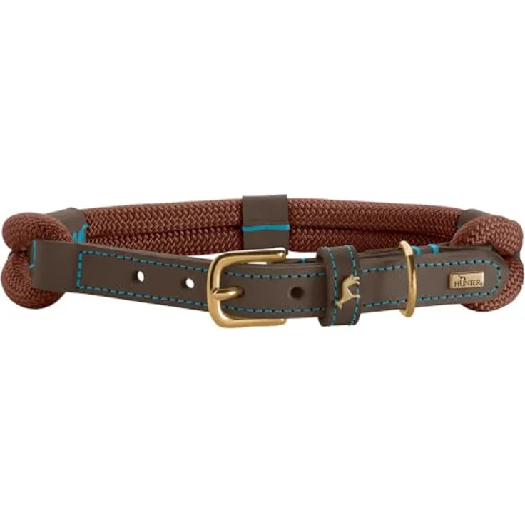 HUNTER Halsband Malia Schokobraun/Dunkelbraun, Größe 40 - Robust und leicht, Made in Germany