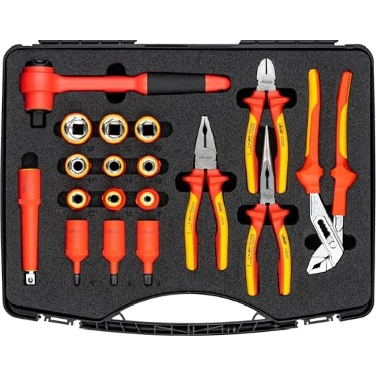 Vigor VDE Werkzeug Satz V5632 im Werkzeugkoffer, 29 Teile, 1/2 Zoll (12,5 mm), für bis zu 1000 Volt, mit Außen-Sechskant- und Innen-Sechskantprofil – Bild 5