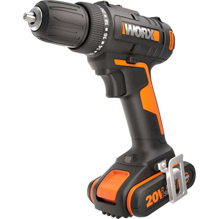 Worx Akku-Bohrschrauber WX100, 20V, max. 1600 U/min, inkl. Akku & Ladegerät – Bild 1