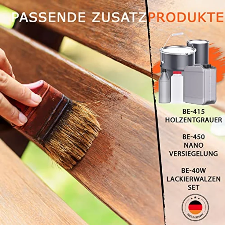 BEKATEQ Hartholzöl farblos 2,5l I Holzpflegeöl für innen & außen I Wasser- und schmutzabweisende Holzimprägnierung für Teak, Eukalyptus, Bangkirai, Lärche, Eiche, Zeder – Bild 4