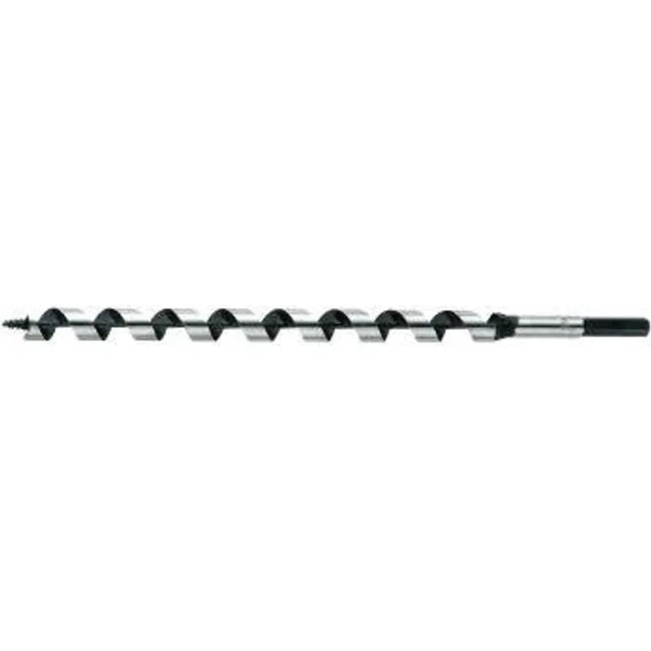 FORTIS Schlangenbohrer LEWIS 18 x 460 mm, Holzbohrer mit selbst einziehender Gewindespitze und 6-kant-Schaft