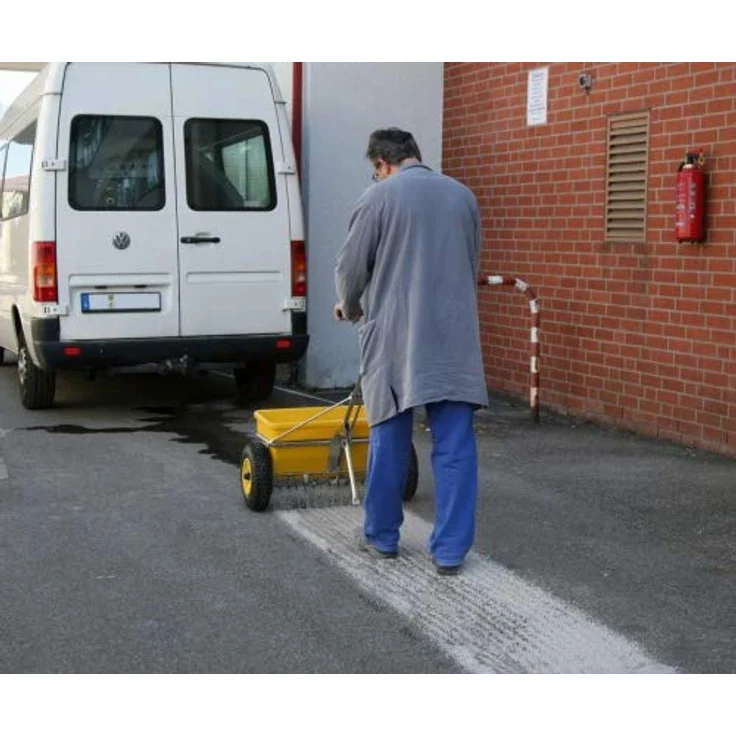 Cemo Streuwagen "KS 35-E", 35 l mit Lufträdern, klappbarem Stützfuß und längenverstellbarer Schubstange – Bild 8