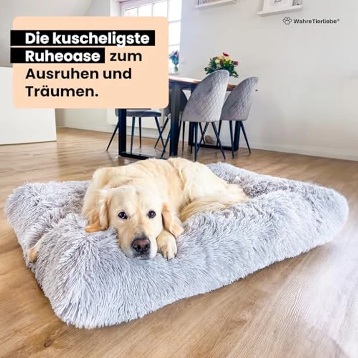 Wahre Tierliebe Premium Hundekissen Fluffy - Weiche Schlafstätte - Leicht zu reinigen - 100% Vegan - Made in Germany – Bild 2