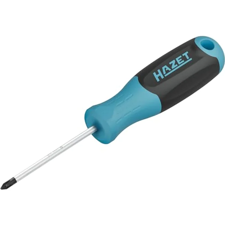Hazet Schraubendreher 811-PH1, PH1 Kreuzschlitz, 185 mm Rundklinge, 4,5 mm Durchmesser, rutschfester 3-Komponenten-Griff, hohe Kraftübertragung, schwarz – Bild 1