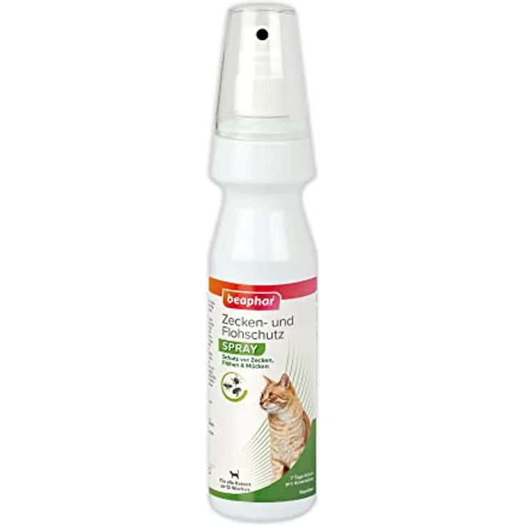 Zecken- & Flohschutz Spray für Katzen | Sofortschutz gegen Zecken & Flöhe | Anti-Floh & Zecken Spray | Für Katzen ab 12 Wochen | 150 ml