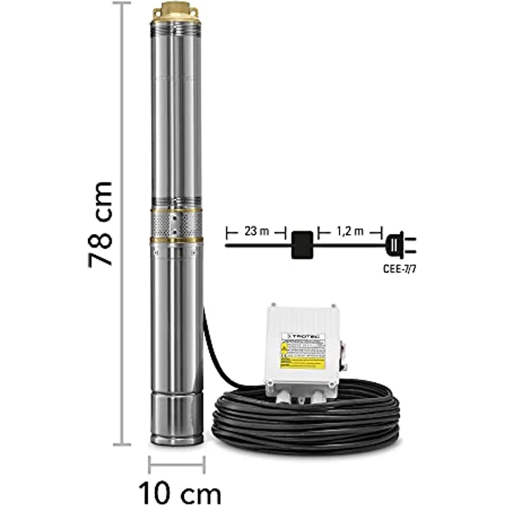 Trotec Tiefbrunnenpumpe TDP 5500 E Tiefbrunnenpumpe – Bild 2