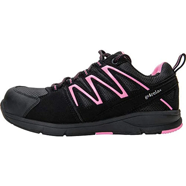 Baak Damen Sicherheitsschuh Silvy2, S1P EN ISO 20345, Mikrofaser mit Textileinlage, Gr. 40, schwarz/magenta, rutschhemmende EVA/Nitril-Laufsohle – Bild 2