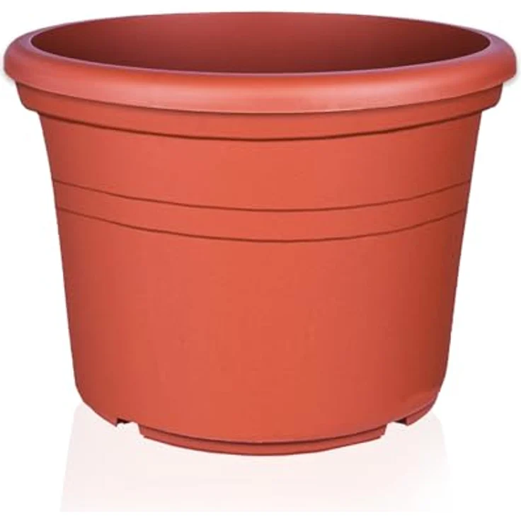BigDean 9X Blumentopf Ø 20 cm Terrakotta Kunststoff Pflanztopf mit Abfließ-Funktion, wetterfest, für Innen- & Außenbereich geeignet – Bild 4