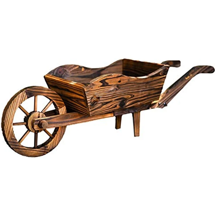 HTI-Line Dekoschubkarre Sommerset, Gartendekoration, Braun, 88 cm breit, 1,5 kg leicht – Bild 1
