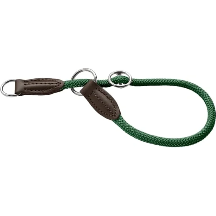 HUNTER Dressurhalsung FREESTYLE, dunkelgrün, strapazierfähiges Tau mit Polyamid-Kern, weich, robust, wetterfest, pflegeleicht, Größe S – Bild 1
