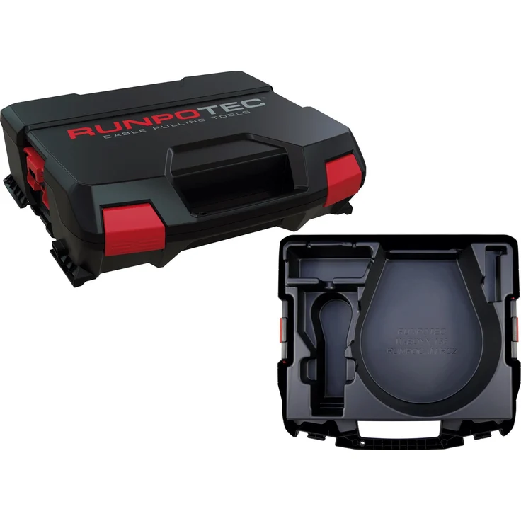 Runpotec Werkzeugkoffer 20612, Systemkoffer mit RUNPOCAM RC 2 Koffereinlage, schlag- und stoßfest, spritzwassergeschützt, stapelbar