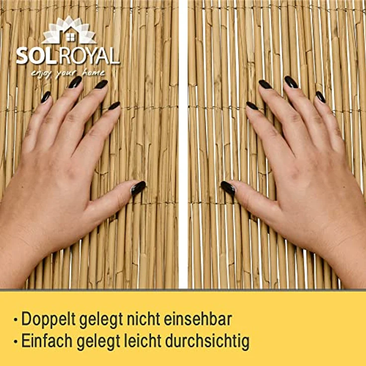 Sol Royal SolVision S36 Sichtschutzmatte Schilf 100cm, 600cm – Bild 6
