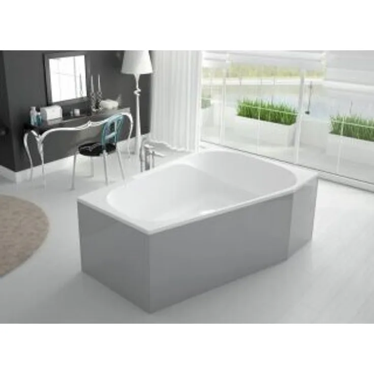 Hoesch BW Spectra 3667.010, Badewanne 1800x1200 mm, rechts, weiß, Sanitär Acryl, 340 l Wannennutzinhalt