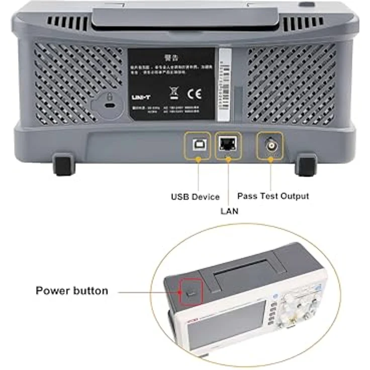 Uni-T UTD2102CEX+ Digital-Oszilloskop, 100MHz Bandbreite, 64 kpts Speicher, flexible Messungen mit automatischen Parameter-Funktionen – Bild 3