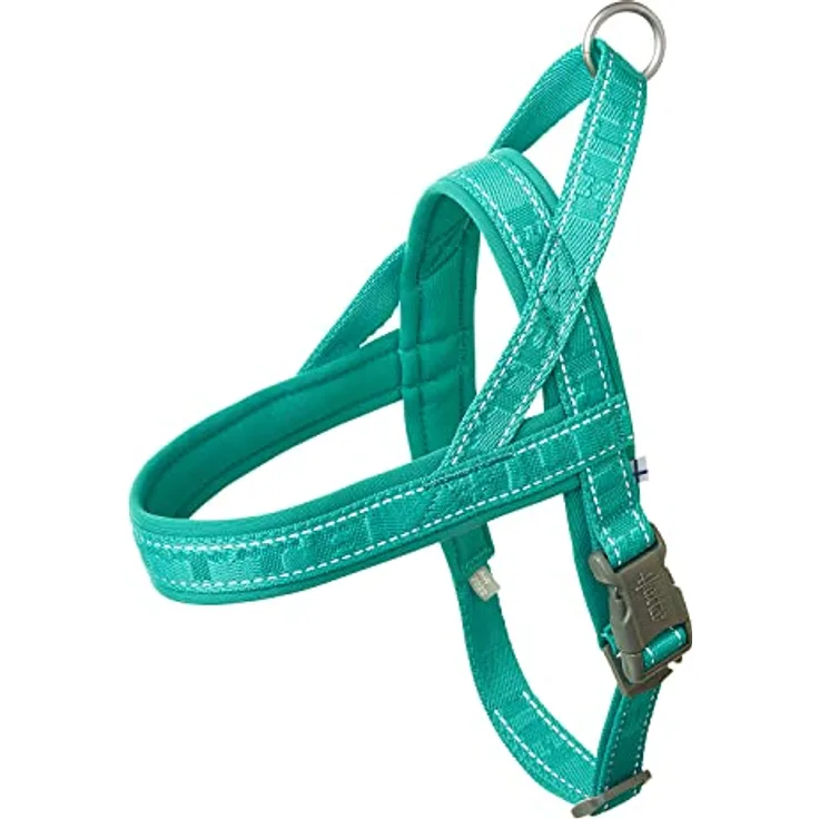 Hurtta Casual Hundegeschirr (Blau, 90-100cm) - Strapazierfähiges Gurtzeug aus recycelten Materialien mit 3M-Reflektoren