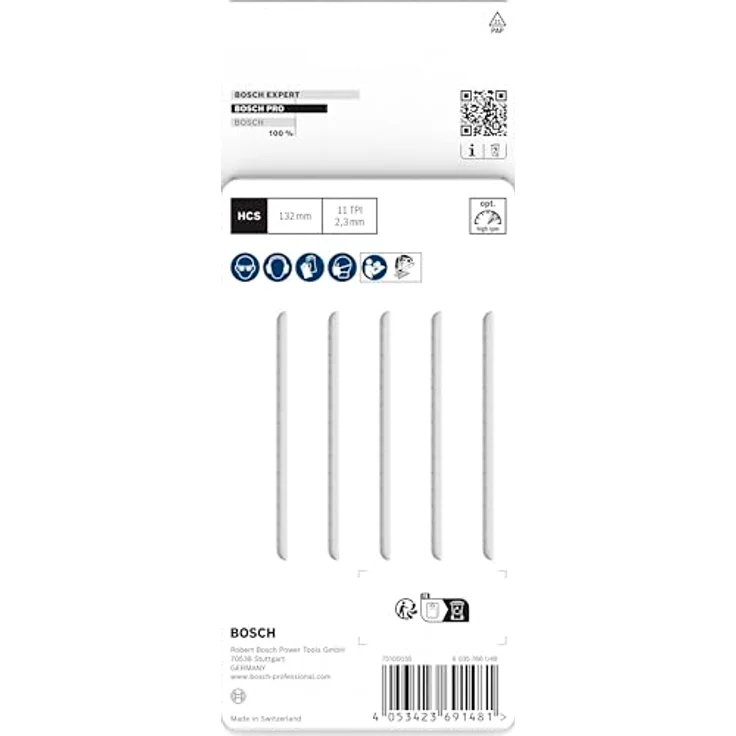 BOSCH PRO Plastics T302H, Säbelsägeblatt für PVC und PMMA, 132 mm, 5-tlg. Set für präzise und saubere Schnitte – Bild 4