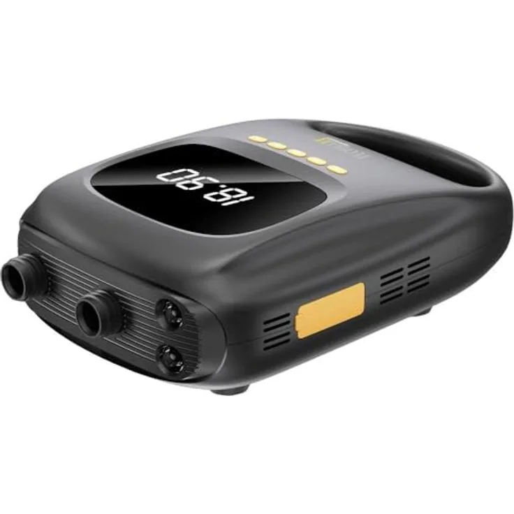 technaxx SUP Battery Air Pump TX-266, Powerful 20 PSI Pump with 7500mAh Power Bank, Black