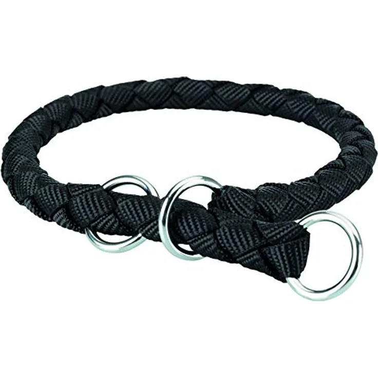 Trixie 143901 Cavo Zug-Stopp-Halsband, M–L: 43–51 cm/ø 18 mm, schwarz