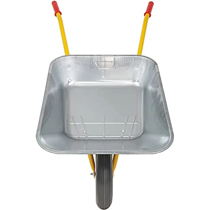 RAVENDO BD1002 PUR Schubkarre Bauschubkarre Gartenkarre 100l PU Vollgummi Rad – Bild 5