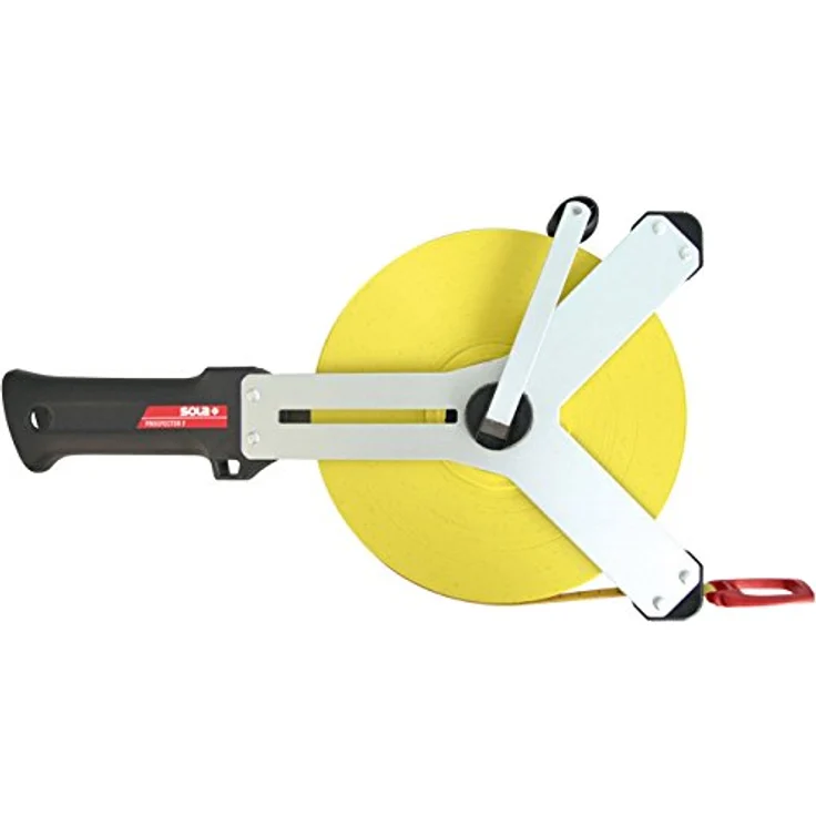 Sola SOLA PROSPECTOR F - Maßband Glasfaser 50m / 13mm - gelb mit mm Skala - Genauigkeitsklasse II - Bandmaß mit Multifunktions-Endhaken - Metermaß Länge - 50m, 30m