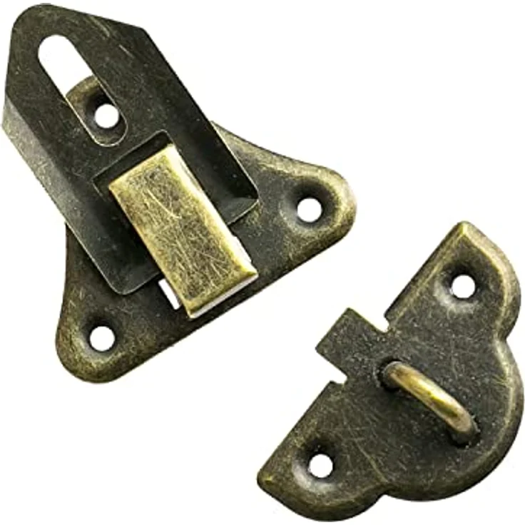 HMF 6495 Vintage Spannverschluss mit Schlossöse | 35 x 50 mm | Bronze – Bild 4