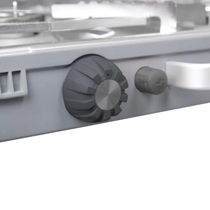 Brunner Devil Kookmaster GP, 2-flammiger Gaskocher mit Edelstahl-Kochfläche und piezoelektrischer Zündung – Bild 5