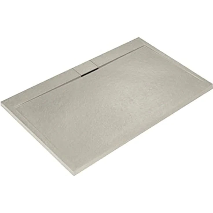 Ideal Standard Ultra Flat S i.life Duschwanne 170 x 90 aus Kunstharz, rutschfest in Sand, mattes Finish, versteckter Ablauf – Bild 1