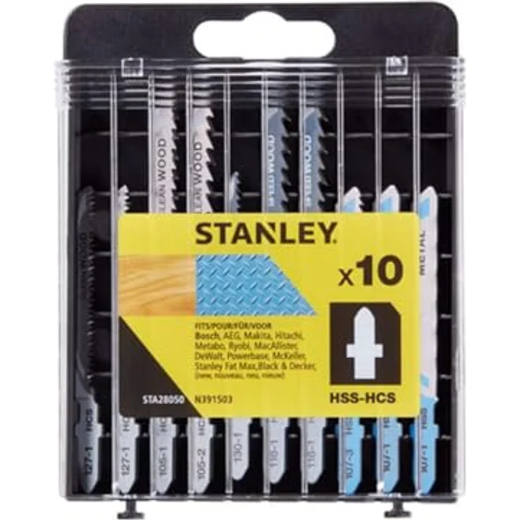 Stanley STA28050-XJ Stichsägeblätter, 10 Stück für Holz und Metall, Hochgeschwindigkeitsstahl & Kohlenstoffstahl, verschiedene Schnittarten – Bild 2