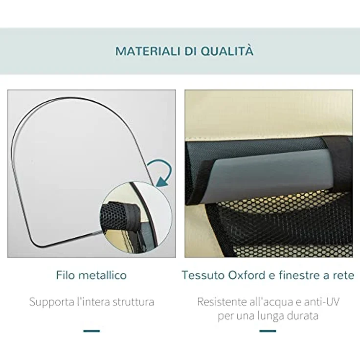 PawHut Hundebox faltbare Hundetransportbox Transportbox für Tier 5 Größen – Bild 4