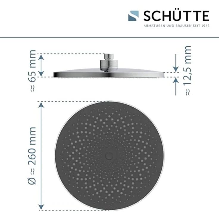 Schütte Kopfbrause CAPRI, Regendusche, Antikalk, Duschkopf – Bild 5