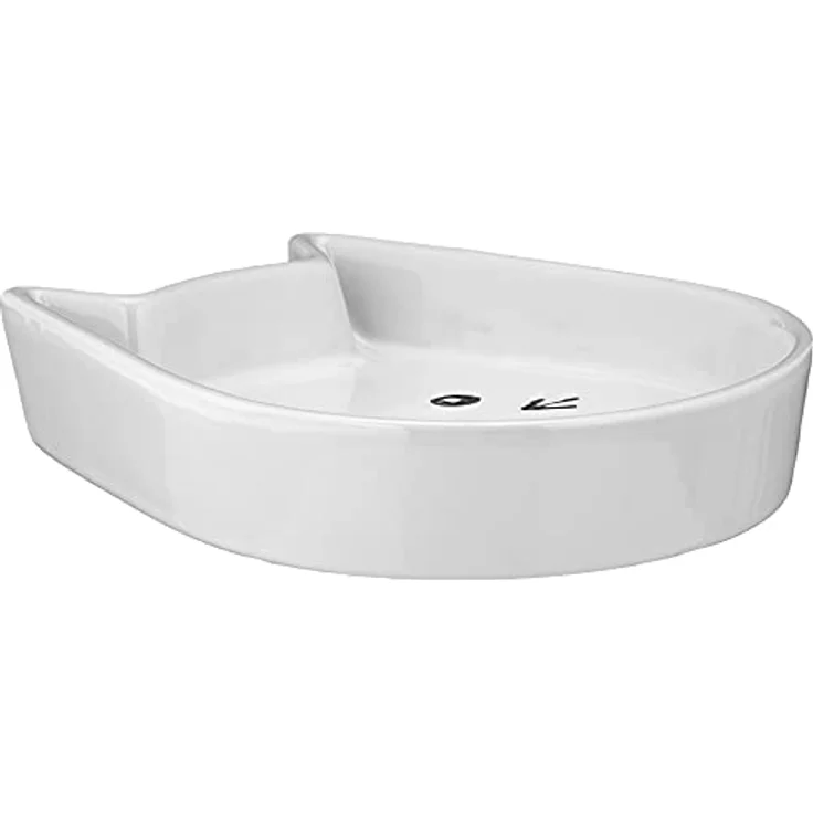 Nobby Katzen Keramik Schale Kitty Face, weiß 13 x 16 x 3 cm, 1 Stück – Bild 1