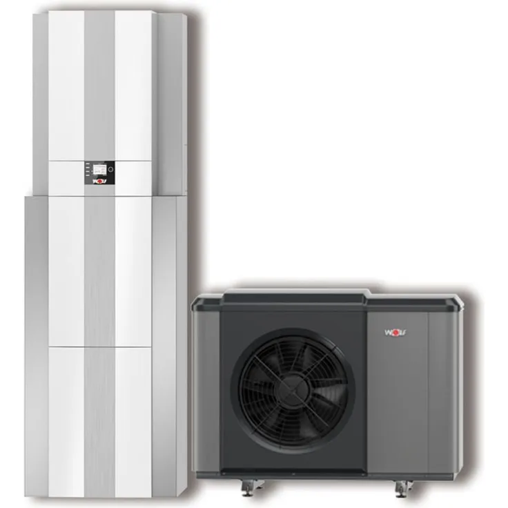 Wolf WP-Center CHC-Monoblock 07/300-50S, Wärmepumpencenter mit 280L Warmwasserspeicher, 50L Pufferspeicher und 9kW Elektroheizsystem, energiebewusst, R290 Kältemittel