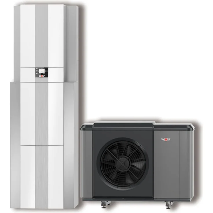 Wolf WP-Center CHC-Monoblock 07/300-50S, Wärmepumpencenter mit 280L Warmwasserspeicher, 50L Pufferspeicher und 9kW Elektroheizsystem, energiebewusst, R290 Kältemittel