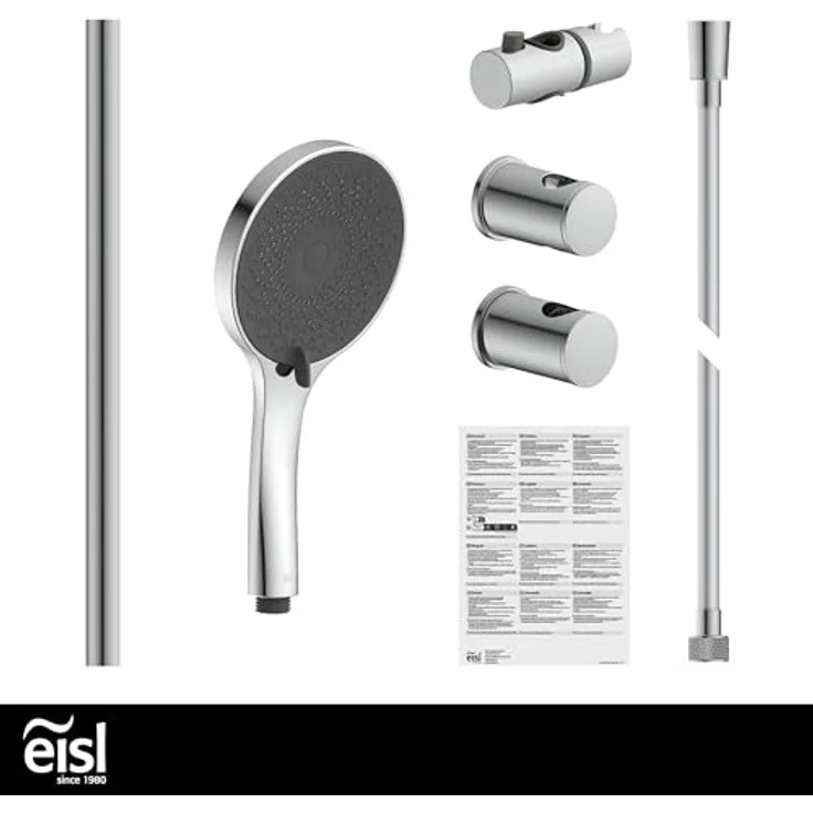 Eisl Stangenbrause-Set GRANDE VITA, 3 Strahlarten, höhenverstellbar, Antikalk, wassersparend, 90 cm – Bild 6