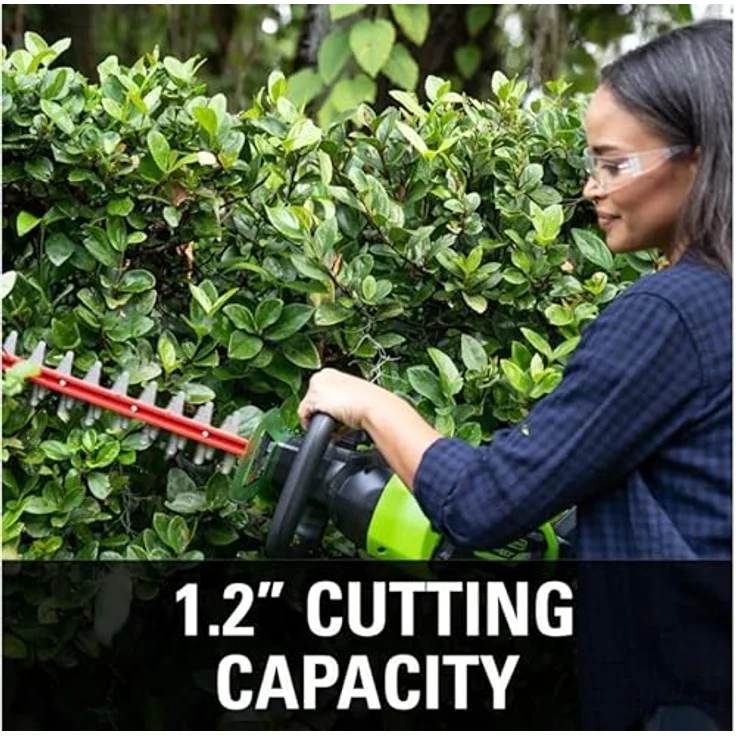 Greenworks GD60HT66, 60V Akku-Heckenschere mit 66 cm Schnittlänge, Li-Ionen, ohne Akku, doppelten Klingen und drehbarem Griff – Bild 6