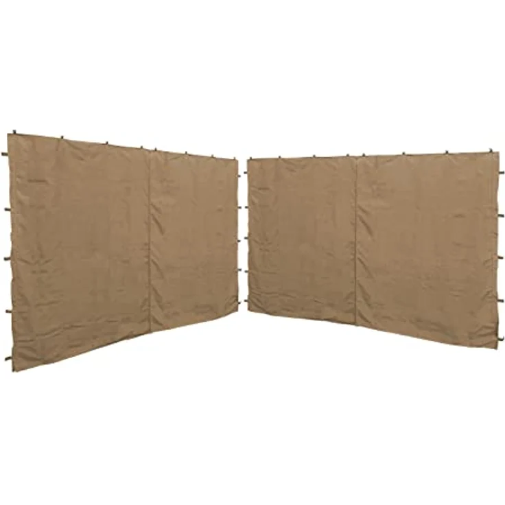 2 Seitenteile mit RV 300x195cm für Pavillons 3x3m Seitenwand Beige RAL 1001 – Bild 5