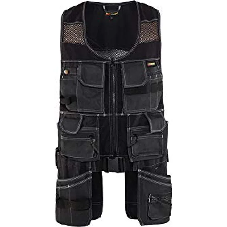 Blaklader 31191310 WAISTCOAT, Schwarz, grootte L, Arbeitsweste mit praktischen Taschen und reduzierter Schulterverspannung