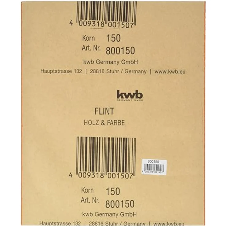 kwb 800415 Schleif-Papier Schleif-Bogen Flint für Holz, Farbe und Spachtel, 230 x 280 mm, verschweißt 5 Stk. Korn K-150 - Preisvergleich – Bild 2