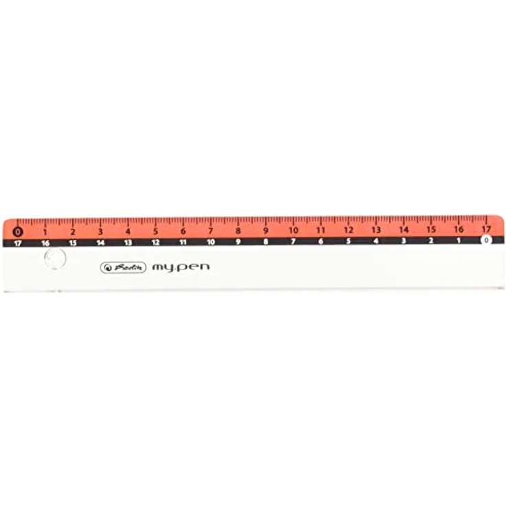 herlitz 11367984 Lineal my.pen, 17 cm, Kunststoff, farbig sortiert (keine Farbauswahl möglich!), 1 Stück – Bild 2