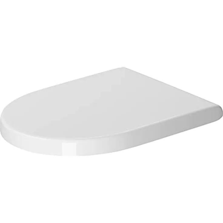 Duravit WC-Sitz Starck 3, Weiß, 43,1 cm x 37 cm x 4,3 cm mit Absenkautomatik und Edelstahlscharniere