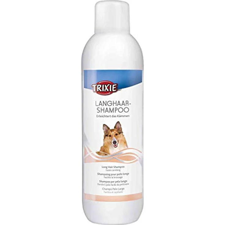 TRIXIE Langhaar-Shampoo für Hunde, 1000 ml – Pflege für langes Fell, ideal für sensible Haut und Jungtiere ab 12 Wochen – Bild 1