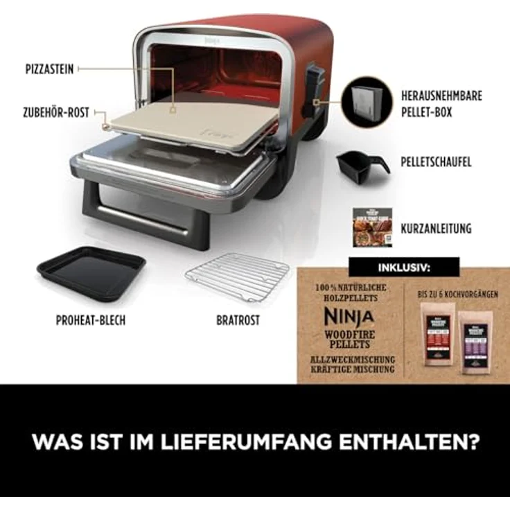 Ninja Woodfire Elektrischer Outdoor Ofen, Pizzaofen und Smoker OO101EU – Bild 2