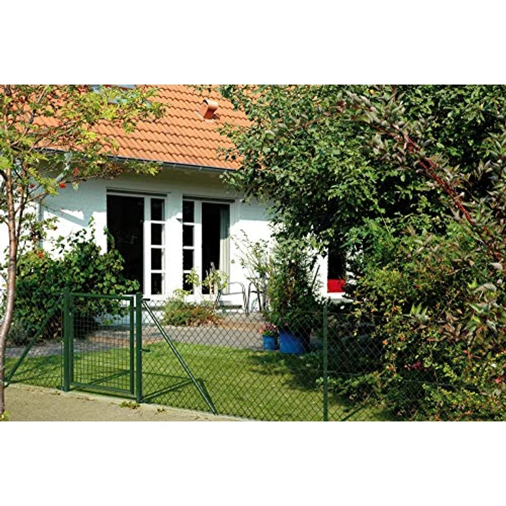 Alberts 697044 Maschendrahtzaun Komplettset zum Einbetonieren, grün, Höhe 100 cm, Länge 15 m, inkl. Kniekissen und Zubehör – Bild 5